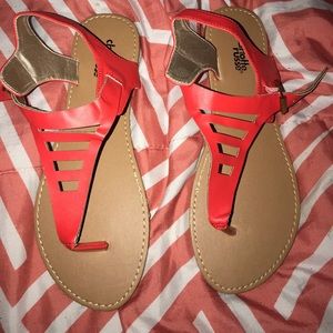 Burnt orange sandals